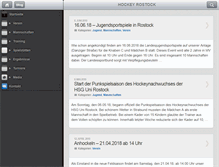 Tablet Screenshot of hockey-rostock.de